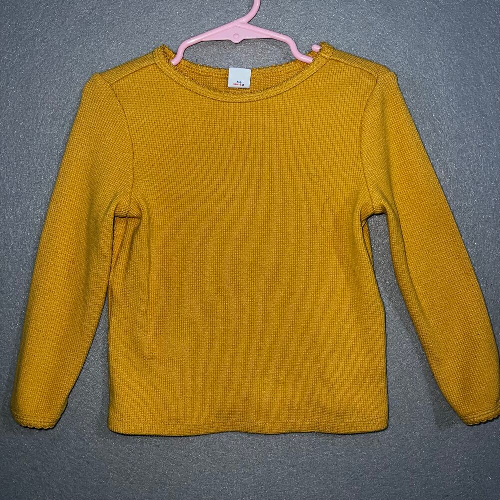 Old Navy Top Toddler Girls 4T Mustard Yellow Cozy Soft Casual